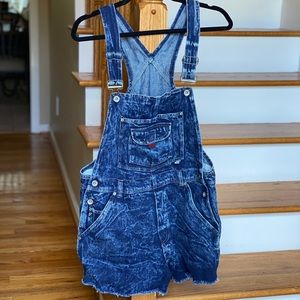 French Laundry Denim Overall Shorts